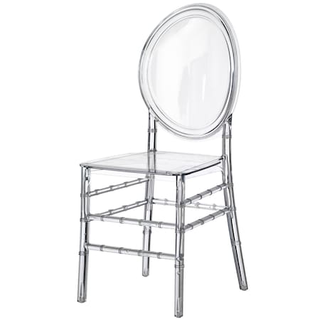 Fabulaxe Modern Acrylic Crystal Ice Chair, Florence Dining Chair, Stackable Transparent Seating QI004660.CL